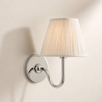Luvora Gefalteter Leinenlampenschirm Wandlampe Vintage Modern für Schlafzimmer und Flur