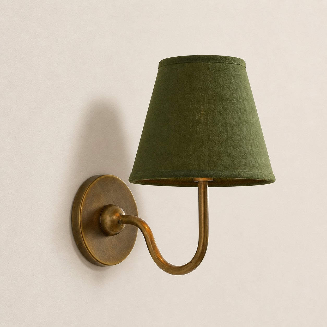 Luvora Gefalteter Leinenlampenschirm Wandlampe Vintage Modern für Schlafzimmer und Flur