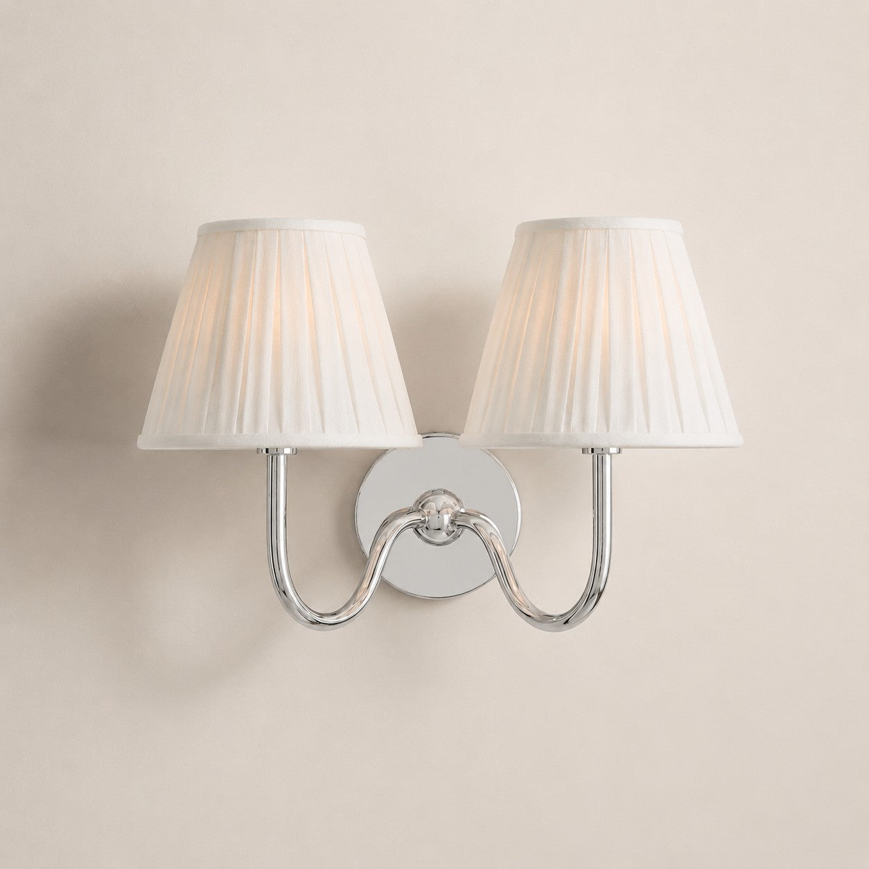 Luvora Gefalteter Leinenlampenschirm Wandlampe Vintage Modern für Schlafzimmer und Flur