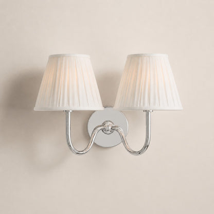 Luvora Gefalteter Leinenlampenschirm Wandlampe Vintage Modern für Schlafzimmer und Flur