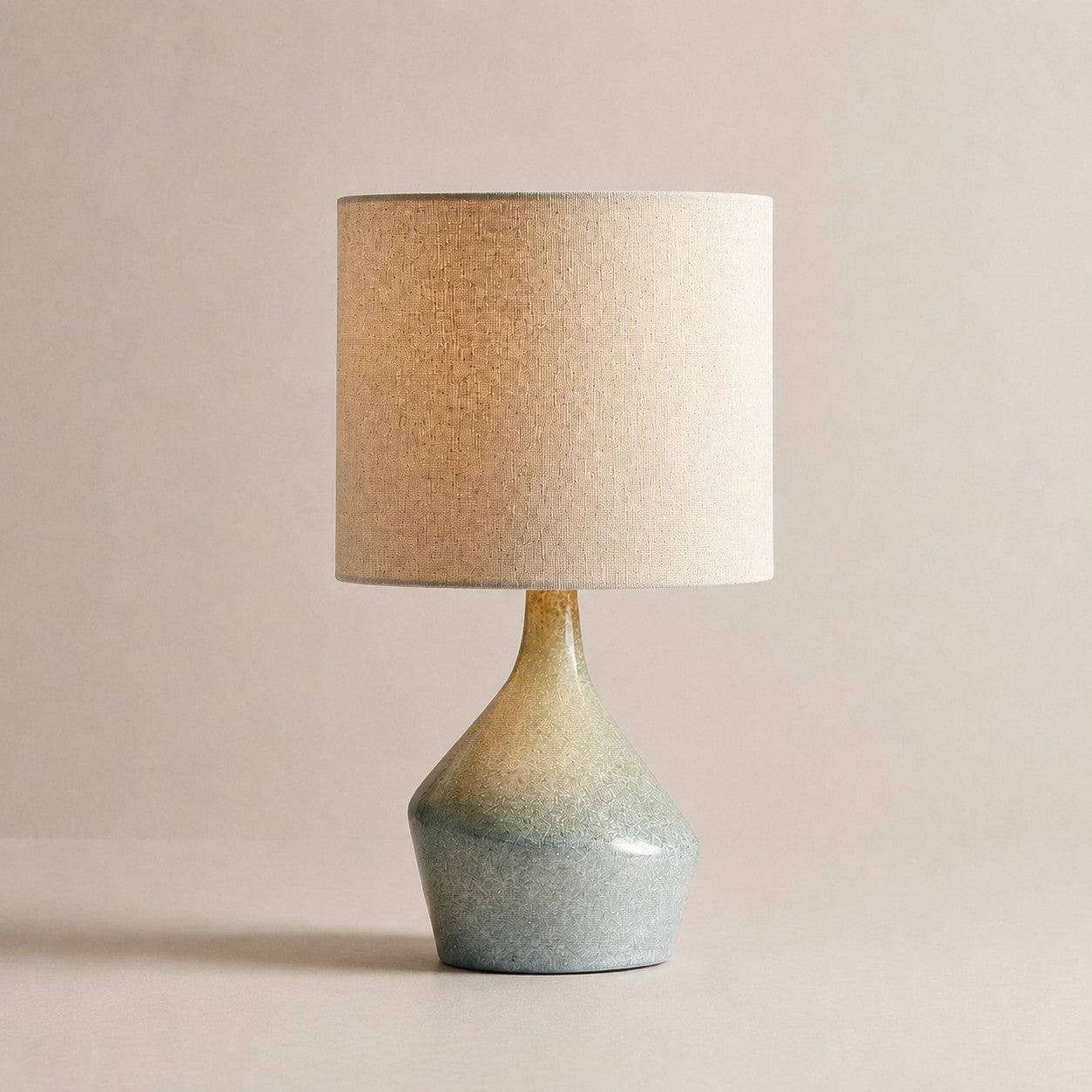 Lumo Modern Asymmetrical Table Lamp - Artistic Ceramic Body Ambient Lighting for Contemporary Home and Office