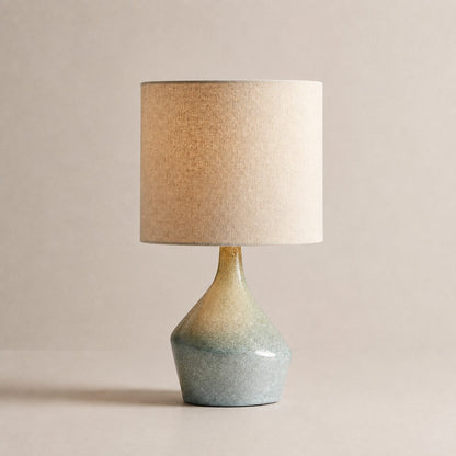 Lumo Modern Asymmetrical Table Lamp - Artistic Ceramic Body Ambient Lighting for Contemporary Home and Office