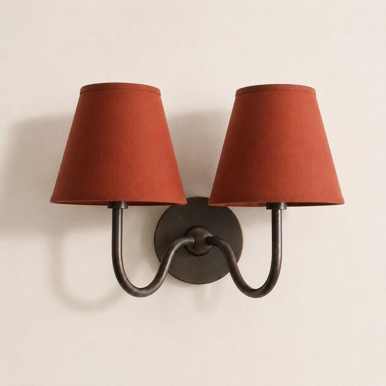 Luvora Gefalteter Leinenlampenschirm Wandlampe Vintage Modern für Schlafzimmer und Flur