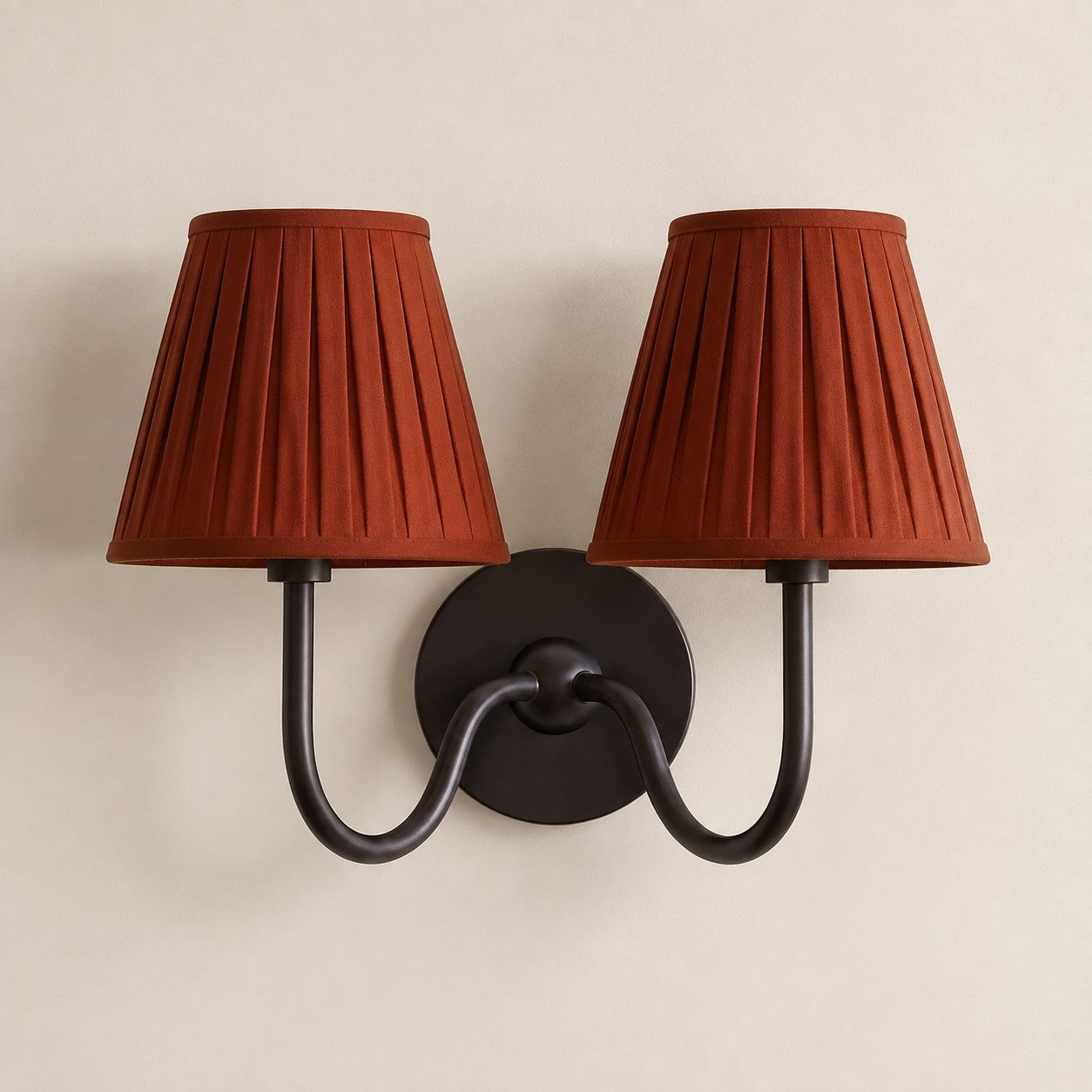Luvora Gefalteter Leinenlampenschirm Wandlampe Vintage Modern für Schlafzimmer und Flur