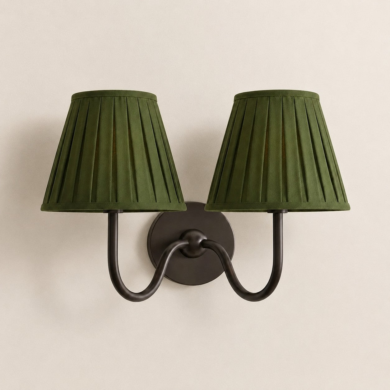 Luvora Gefalteter Leinenlampenschirm Wandlampe Vintage Modern für Schlafzimmer und Flur