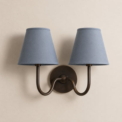 Luvora Gefalteter Leinenlampenschirm Wandlampe Vintage Modern für Schlafzimmer und Flur