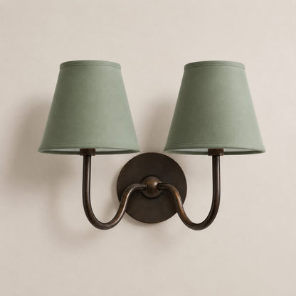 Luvora Gefalteter Leinenlampenschirm Wandlampe Vintage Modern für Schlafzimmer und Flur