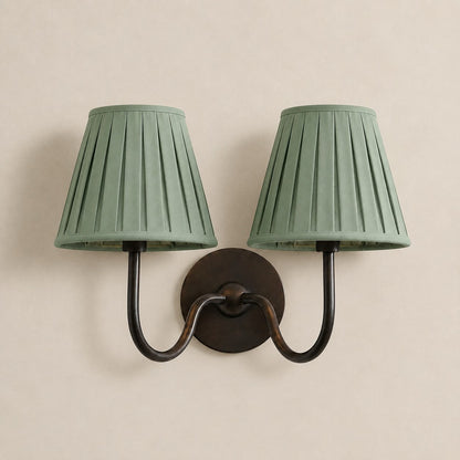 Luvora Gefalteter Leinenlampenschirm Wandlampe Vintage Modern für Schlafzimmer und Flur