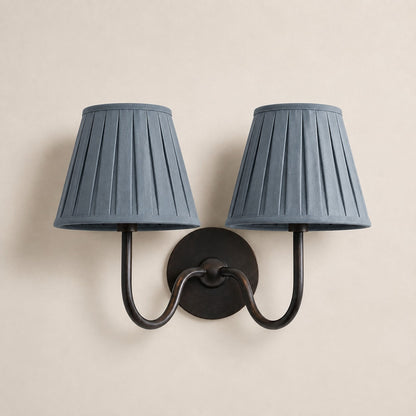 Luvora Gefalteter Leinenlampenschirm Wandlampe Vintage Modern für Schlafzimmer und Flur