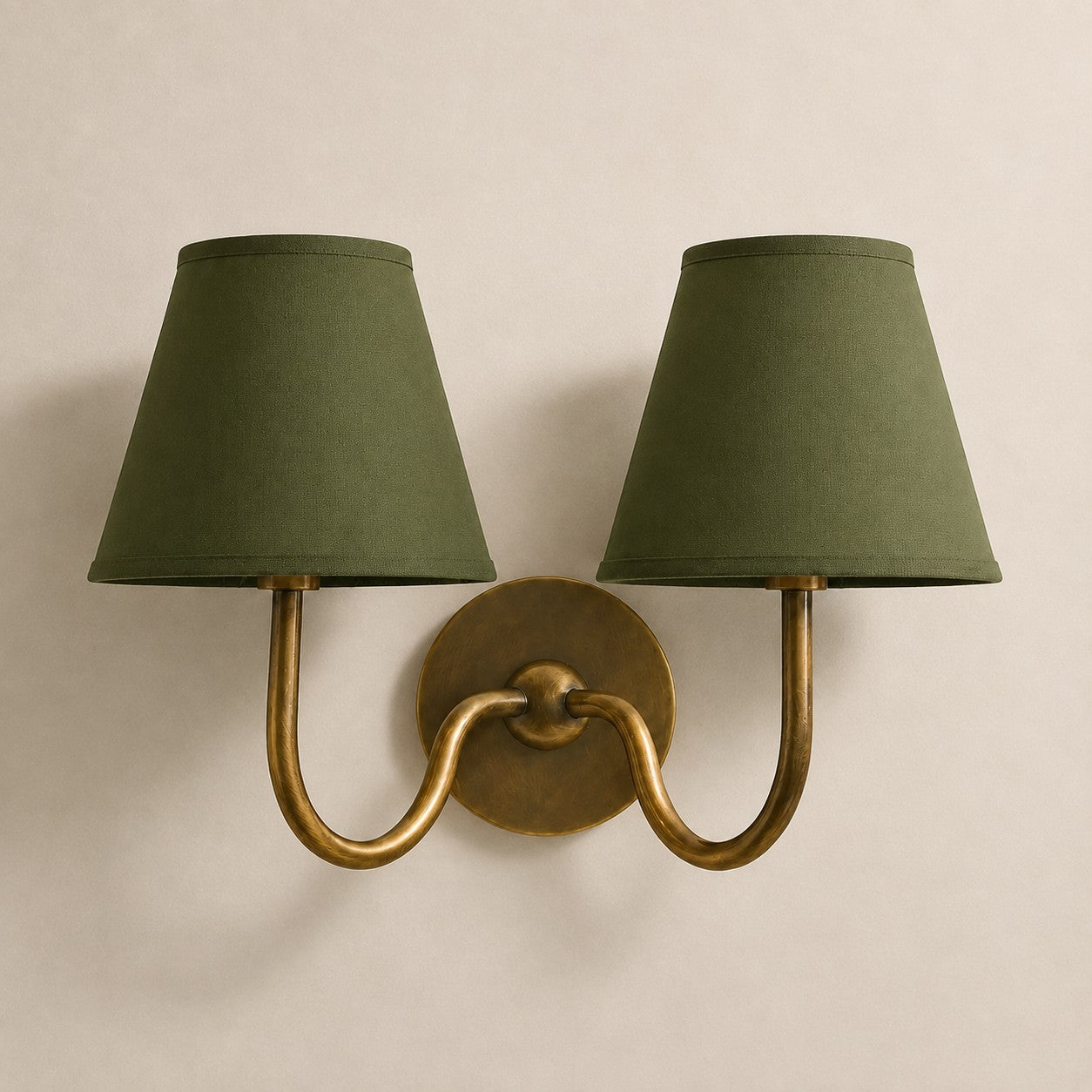 Luvora Gefalteter Leinenlampenschirm Wandlampe Vintage Modern für Schlafzimmer und Flur