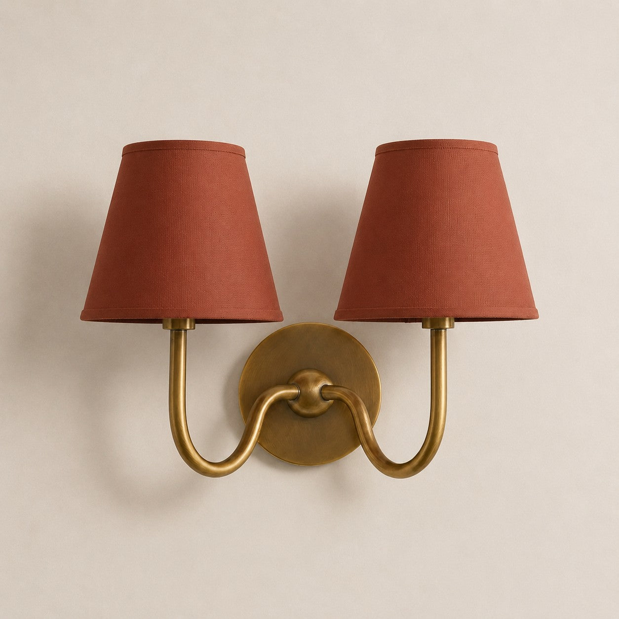 Luvora Gefalteter Leinenlampenschirm Wandlampe Vintage Modern für Schlafzimmer und Flur