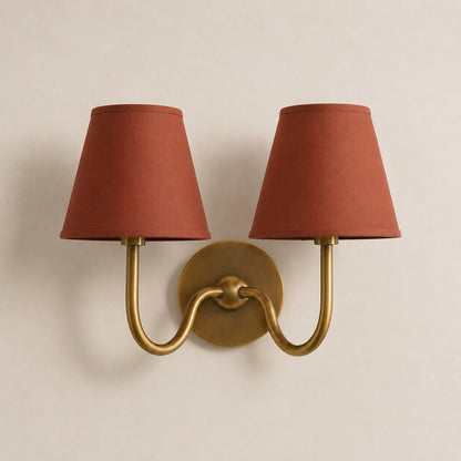 Luvora Gefalteter Leinenlampenschirm Wandlampe Vintage Modern für Schlafzimmer und Flur