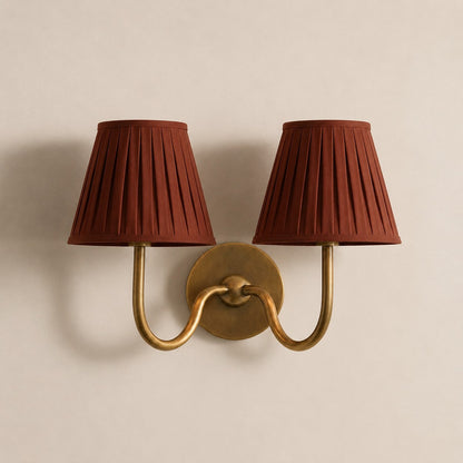 Luvora Gefalteter Leinenlampenschirm Wandlampe Vintage Modern für Schlafzimmer und Flur