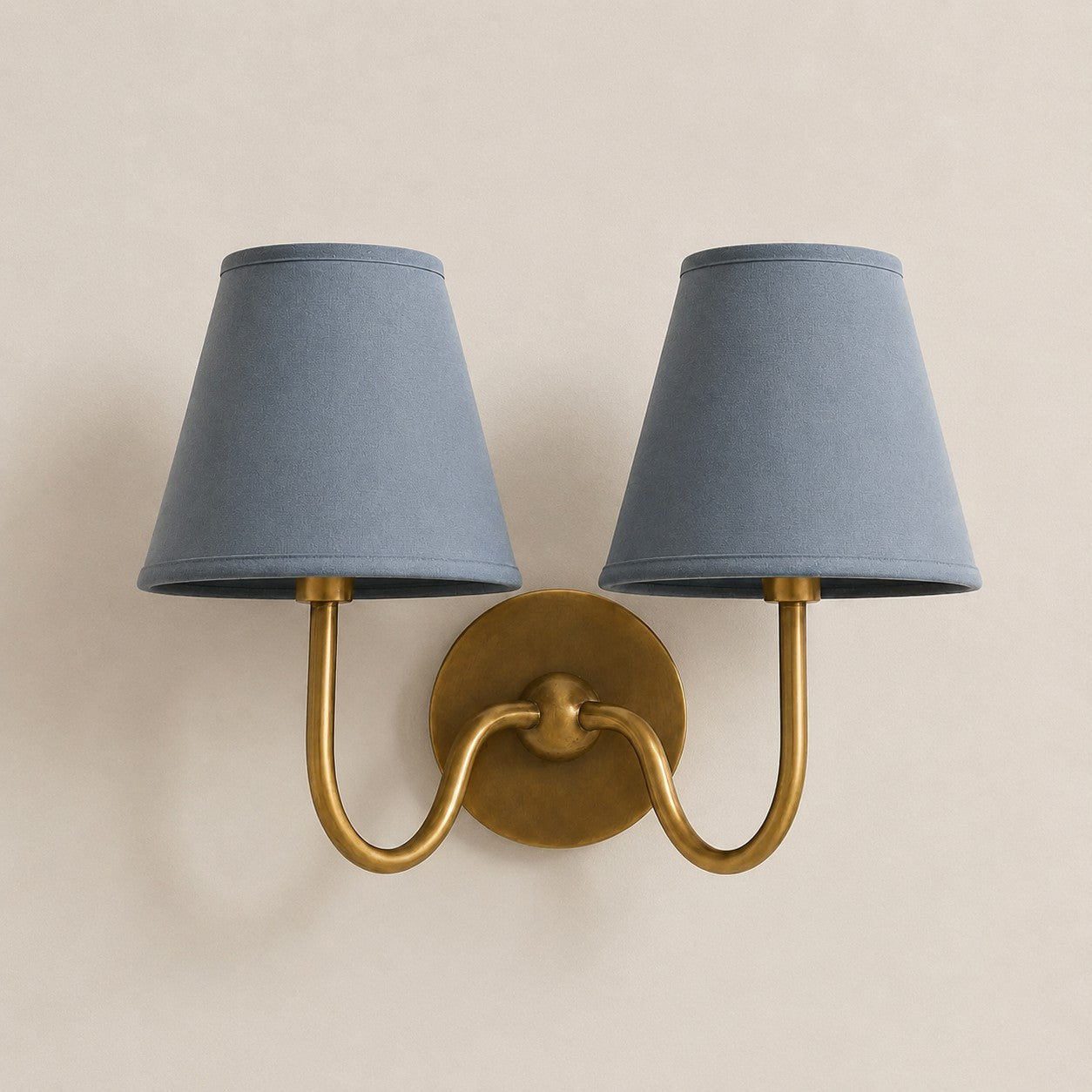 Luvora Gefalteter Leinenlampenschirm Wandlampe Vintage Modern für Schlafzimmer und Flur