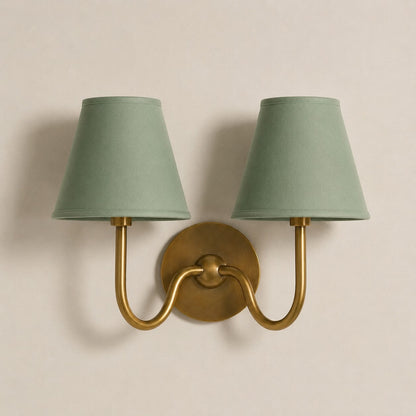 Luvora Gefalteter Leinenlampenschirm Wandlampe Vintage Modern für Schlafzimmer und Flur