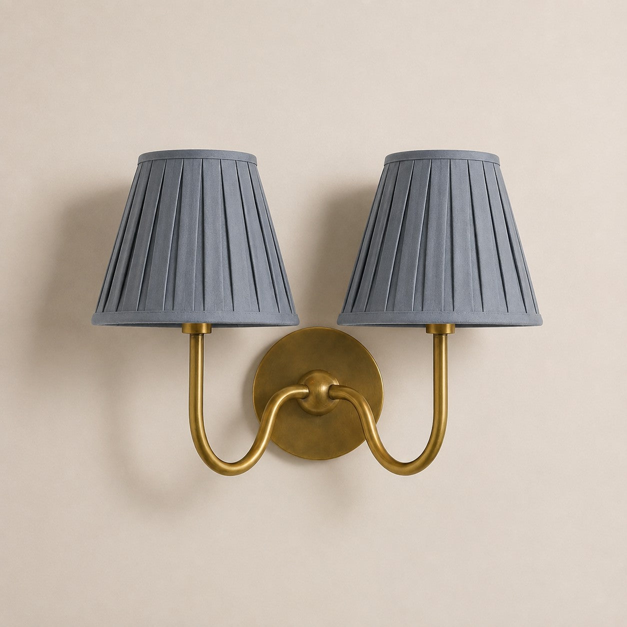 Luvora Gefalteter Leinenlampenschirm Wandlampe Vintage Modern für Schlafzimmer und Flur