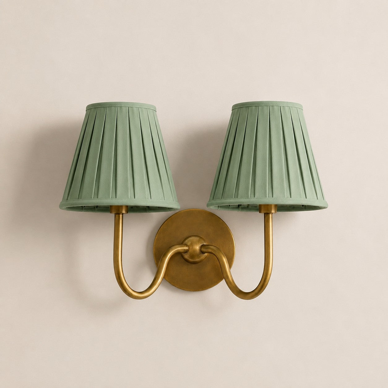 Luvora Gefalteter Leinenlampenschirm Wandlampe Vintage Modern für Schlafzimmer und Flur