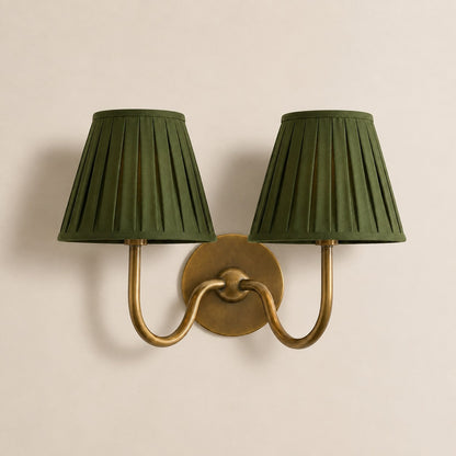 Luvora Gefalteter Leinenlampenschirm Wandlampe Vintage Modern für Schlafzimmer und Flur