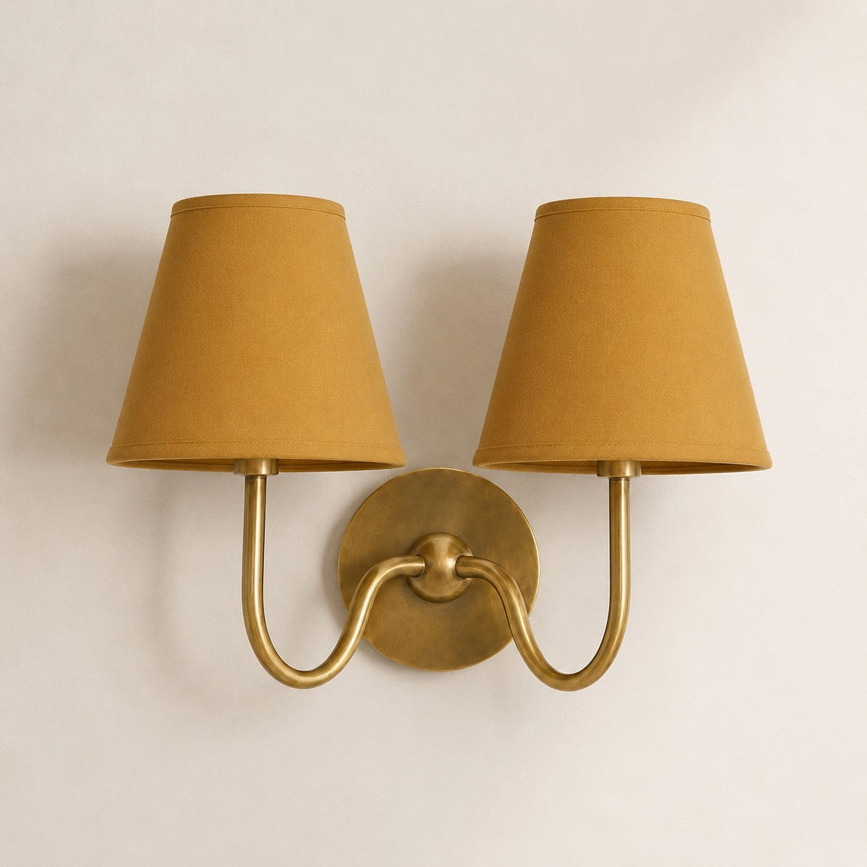 Luvora Gefalteter Leinenlampenschirm Wandlampe Vintage Modern für Schlafzimmer und Flur