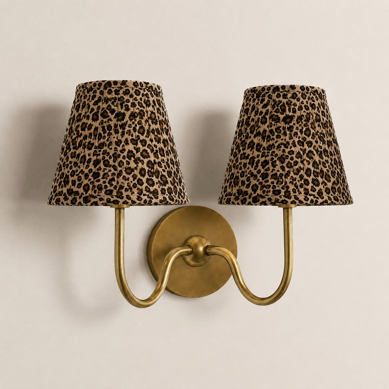 Luvora Gefalteter Leinenlampenschirm Wandlampe Vintage Modern für Schlafzimmer und Flur