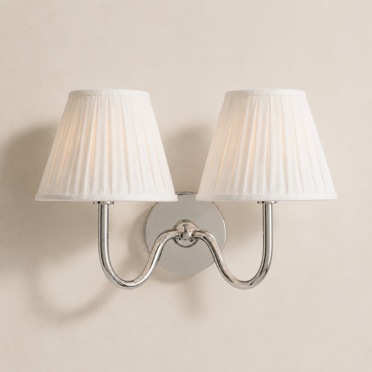 Luvora Gefalteter Leinenlampenschirm Wandlampe Vintage Modern für Schlafzimmer und Flur