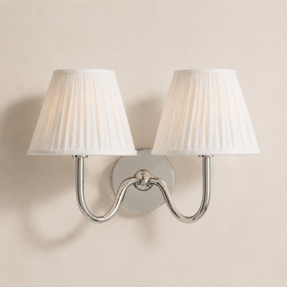 Luvora Gefalteter Leinenlampenschirm Wandlampe Vintage Modern für Schlafzimmer und Flur