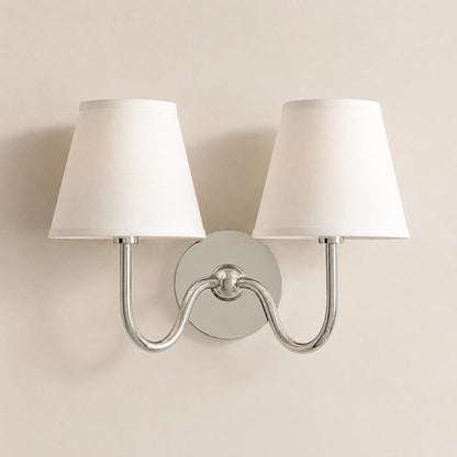 Luvora Gefalteter Leinenlampenschirm Wandlampe Vintage Modern für Schlafzimmer und Flur