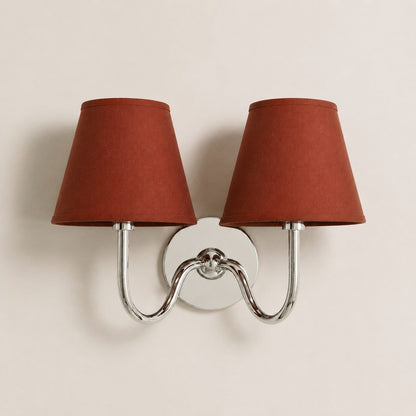 Luvora Gefalteter Leinenlampenschirm Wandlampe Vintage Modern für Schlafzimmer und Flur