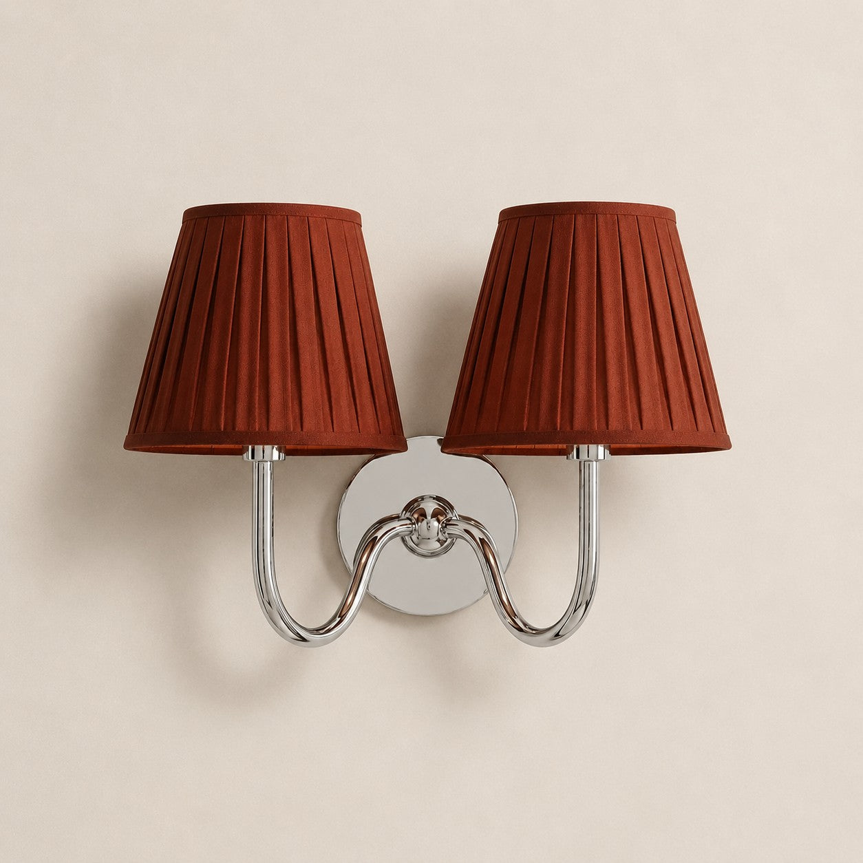 Luvora Gefalteter Leinenlampenschirm Wandlampe Vintage Modern für Schlafzimmer und Flur
