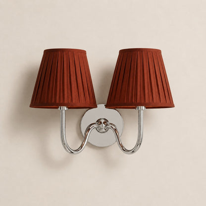 Luvora Gefalteter Leinenlampenschirm Wandlampe Vintage Modern für Schlafzimmer und Flur