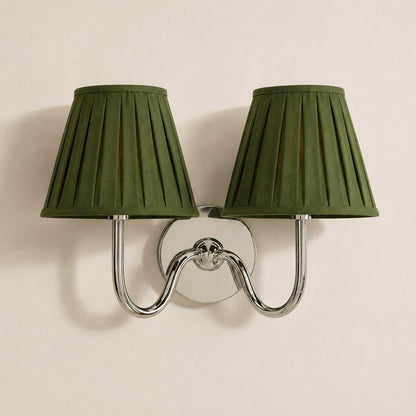 Luvora Gefalteter Leinenlampenschirm Wandlampe Vintage Modern für Schlafzimmer und Flur