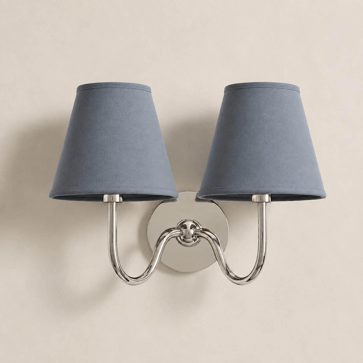 Luvora Gefalteter Leinenlampenschirm Wandlampe Vintage Modern für Schlafzimmer und Flur