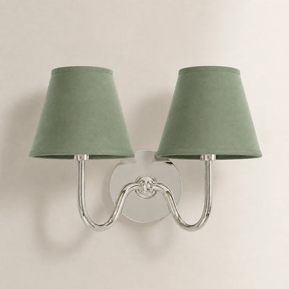 Luvora Gefalteter Leinenlampenschirm Wandlampe Vintage Modern für Schlafzimmer und Flur