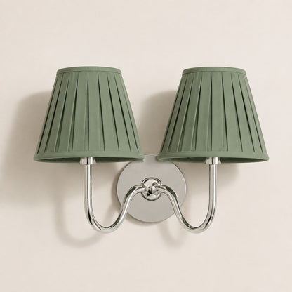 Luvora Gefalteter Leinenlampenschirm Wandlampe Vintage Modern für Schlafzimmer und Flur