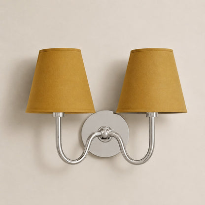 Luvora Gefalteter Leinenlampenschirm Wandlampe Vintage Modern für Schlafzimmer und Flur
