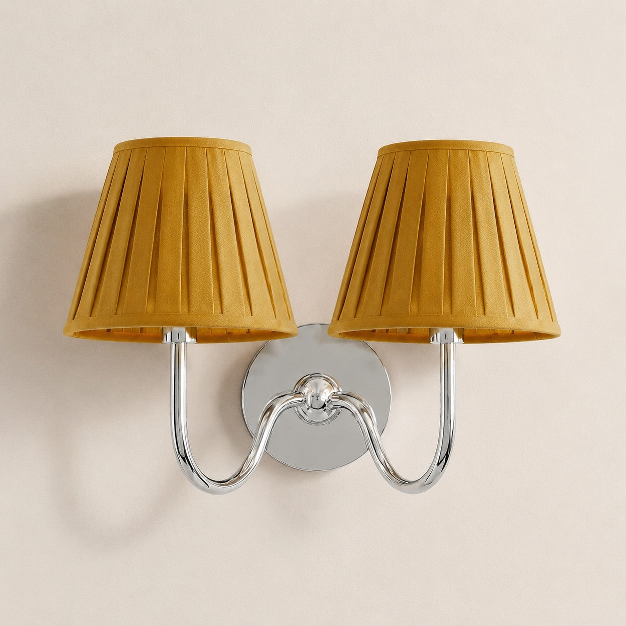 Luvora Gefalteter Leinenlampenschirm Wandlampe Vintage Modern für Schlafzimmer und Flur