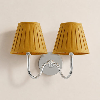 Luvora Gefalteter Leinenlampenschirm Wandlampe Vintage Modern für Schlafzimmer und Flur