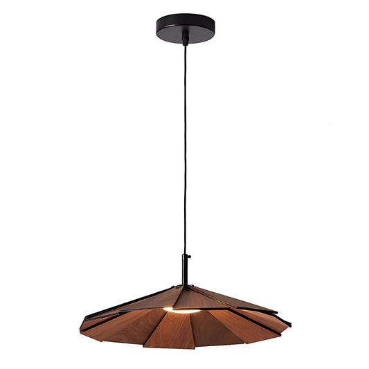 Wabi Sabi Rustic Umbrella Wood Pendant Light