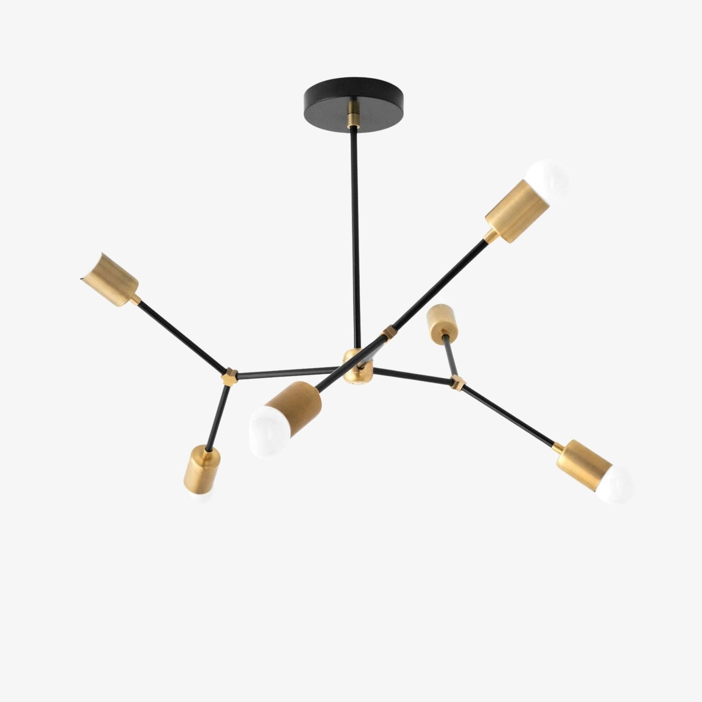 Mobilux Line Mobilux Line Modern Geometric Chandelier - Brass Ceiling Light Fixture