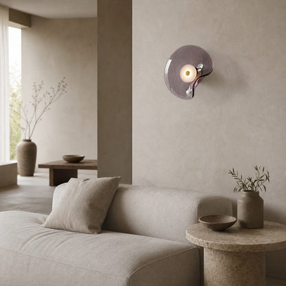 Lunacrest Curved Nebula Inspired Wall Light – Artistic Glass Lighting for Hallway
