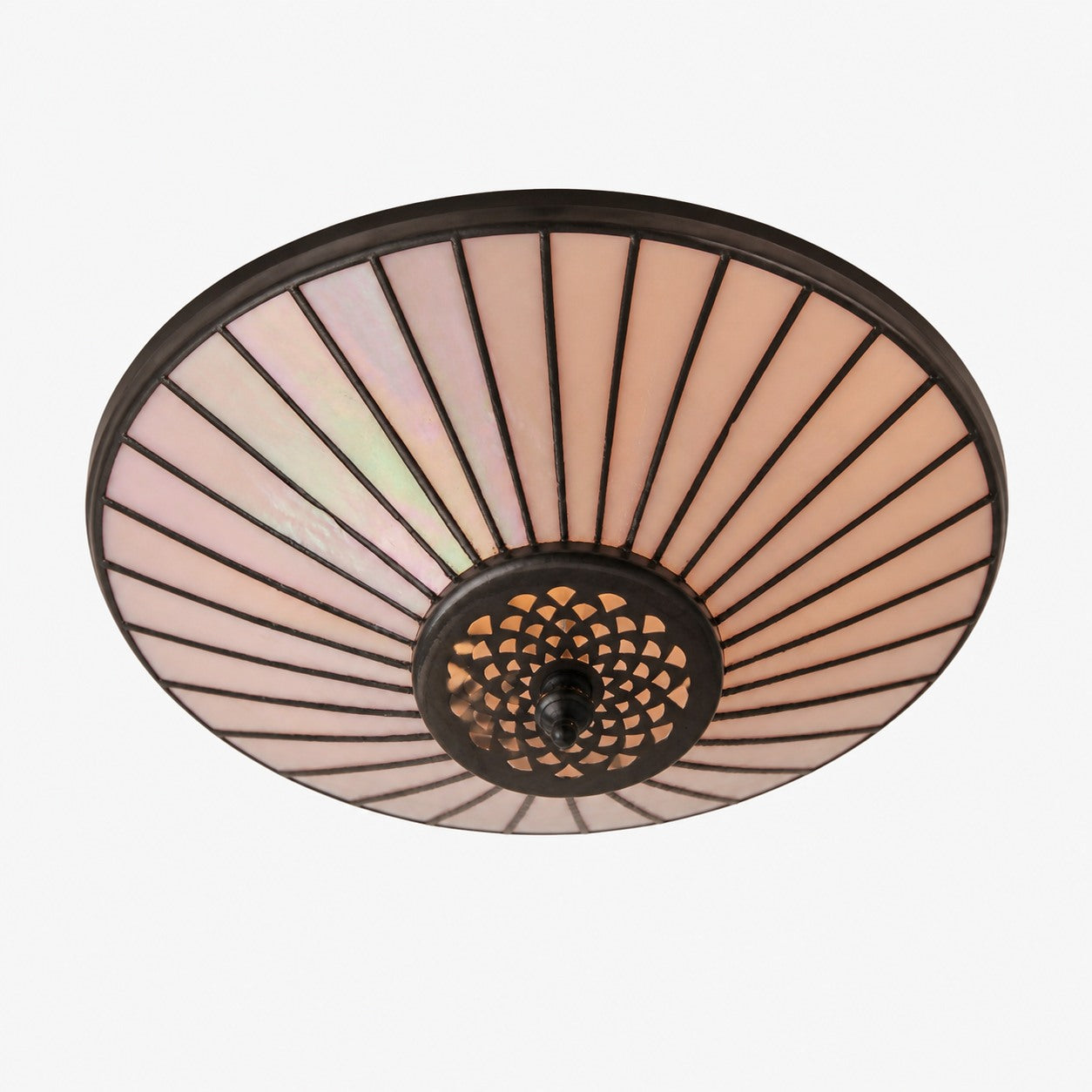 TF Fargo Geometrische Deckenleuchte – Handgefertigte Art-Deco-Lampe aus Buntglas für den Eingangsbereich