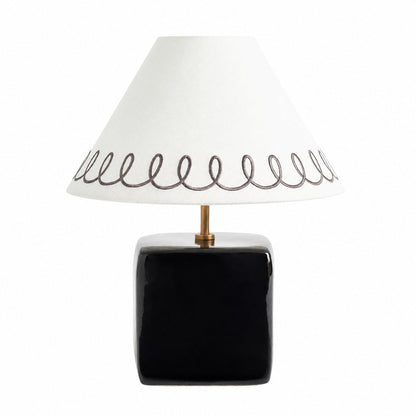 Aeva Ceramic Table Lamp - Modern Grace Design with Playful Polish
