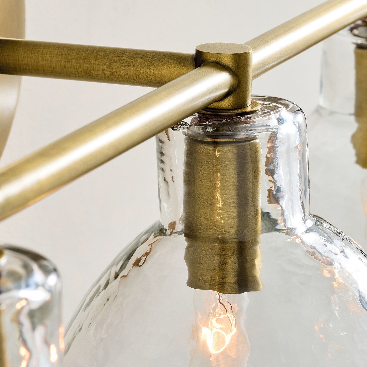 Glavira Recycled Glass Double Sconce - Indoor Brass Wall Lighting