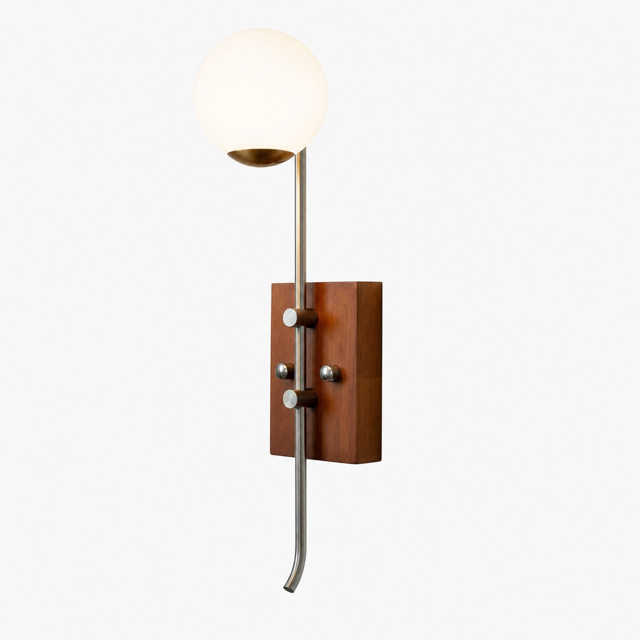 Afterglow Modern Sunset Wall Lamp – Dual Glass Shade Design with Wood-Texture Base