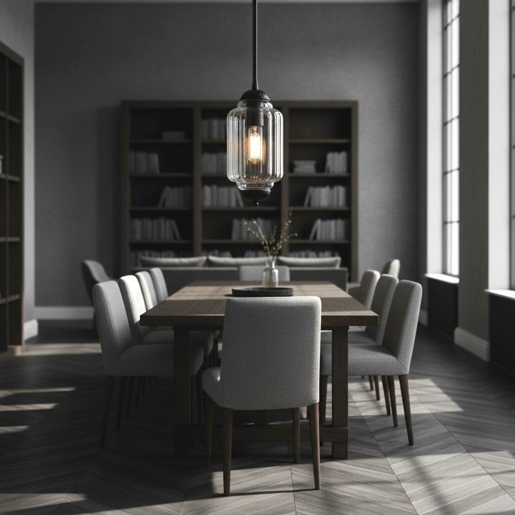 Eloise Petite Pendant Light - Vintage Milk Glass Lamp