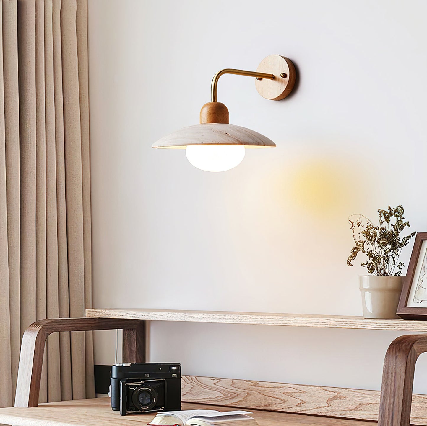 Modernes Design Disc Travertin Wandleuchte