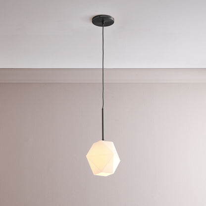 Talvior Faceted Pendant Light – Adjustable Glass Light Fixture