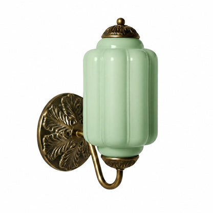 Eloise Messing-Wandleuchte – Elegante Vintage-Beleuchtung aus Milchglas