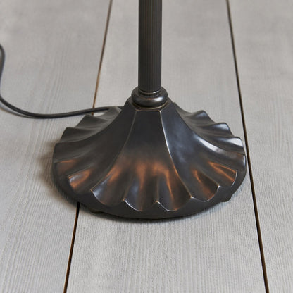 TF Jamelia Stehlampe aus Buntglas – Dekorative Stehlampe mit juwelenfarbenem Mosaikschirm und Metallsäule, ideal für Leseecken