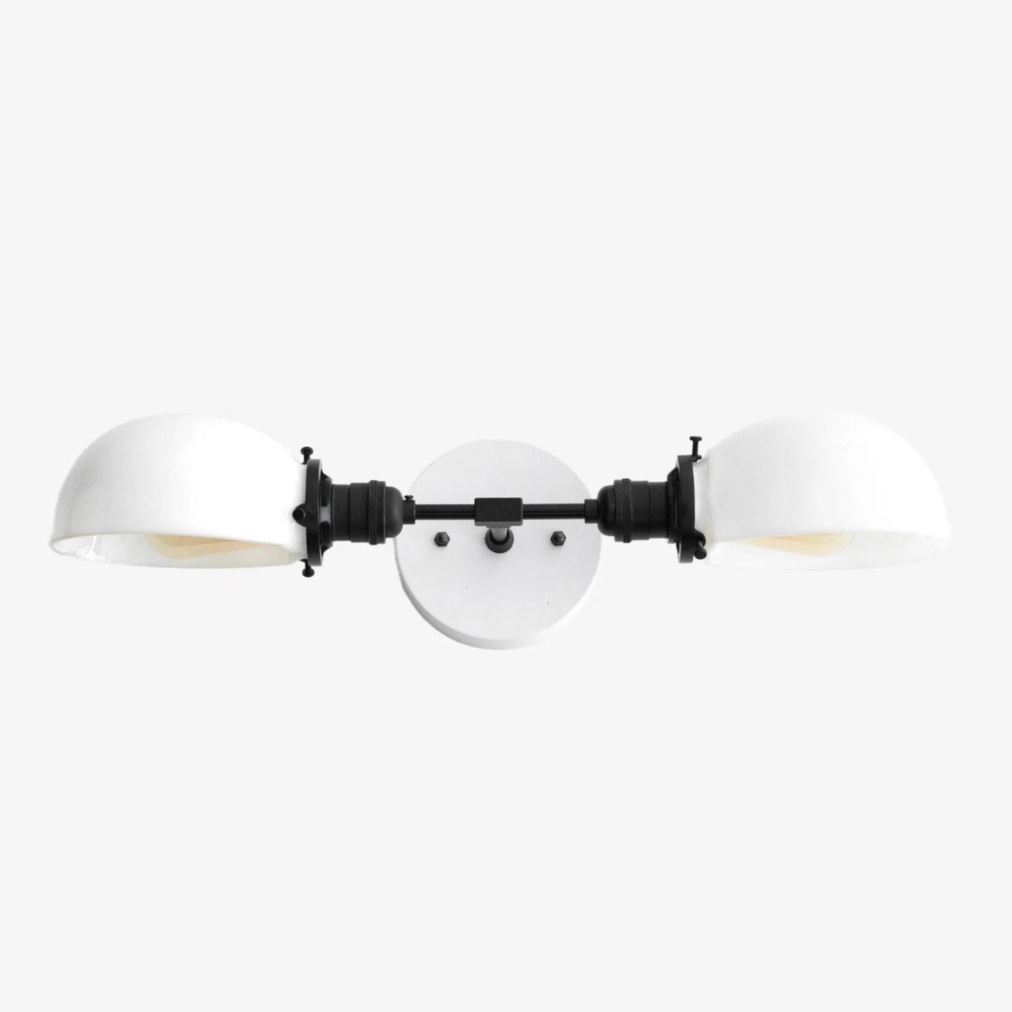 Ornato Luxe Mid-Century Vanity Light - Brass Bathroom Fixture with Opal Glass